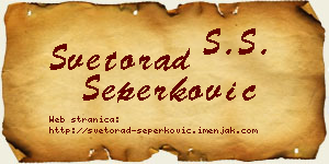 Svetorad Šeperković vizit kartica